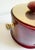 Metal Aldo Tura Oxblood Lacquered Goat Skin Ice Bucket, Italy, 1960s For Sale - Image 7 of 16