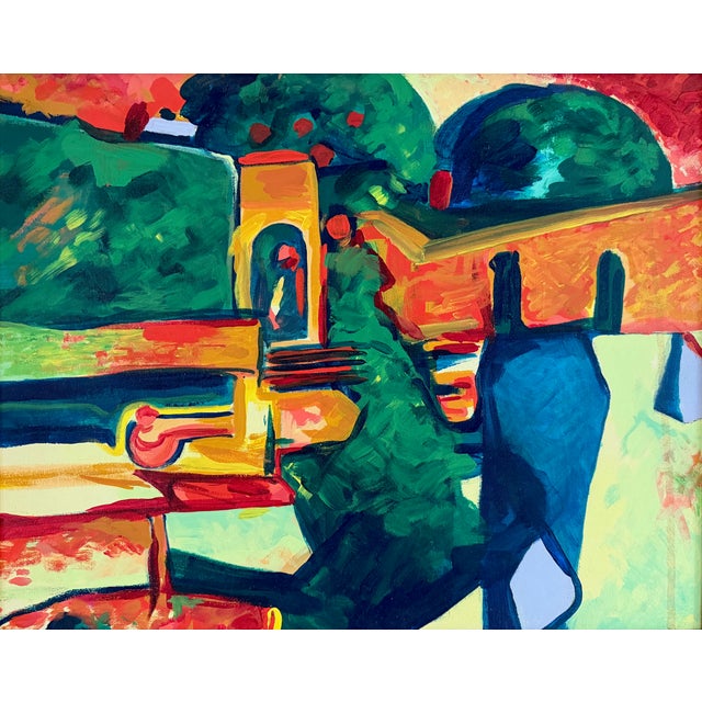 A loose interpretation / derivation of the Wassily Kandinsky painting "Arabs". This piece is focused on the area, foliage...
