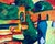 A loose interpretation / derivation of the Wassily Kandinsky painting "Arabs". This piece is focused on the area, foliage...