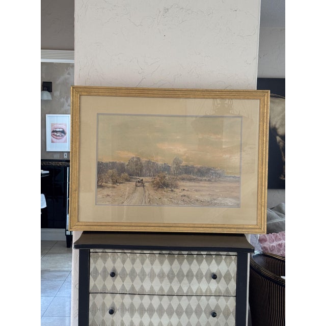 Rustic Antique 1891 Harvey Otis Young Watercolor Painting, 30"x41" Framed Colorado Western Landscape, Signed 19th Century Fine Art, From Art Works For Sale - Image 3 of 11