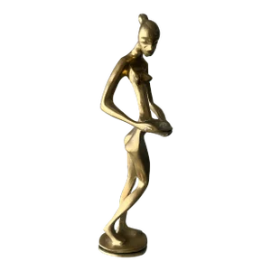 1930's Art Deco After Franz Hagenauer African Woman Bronze Sculpture