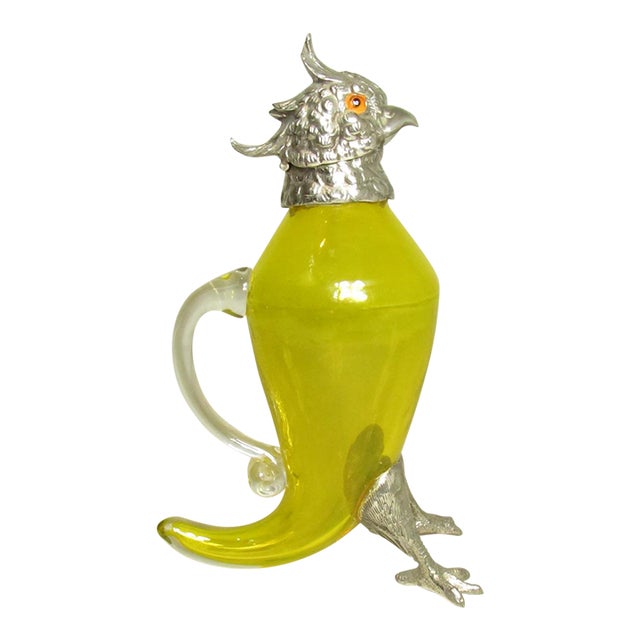 Antique English Cockatoo Decanter For Sale