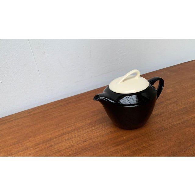 Black Postmodern Ceramic Tea or Coffee Pot from Pagnossin, Italy, 1980s For Sale - Image 8 of 18