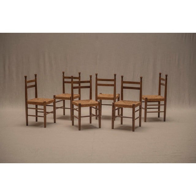 Italian Fruitwood Dining Chairs, 1960s, Set of 6 For Sale - Image 18 of 18