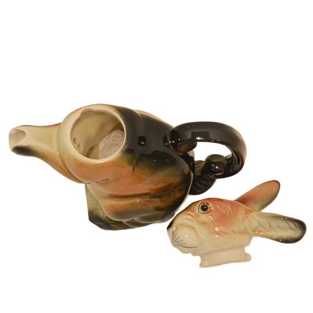 Chestnut Post-Wwii German Ceramic Rabbit Figural Teapot Erphila u.s. Zone – Circa 1945–1949 For Sale - Image 8 of 10