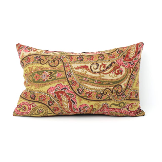 Italian Linen Paisley Pillow Chairish