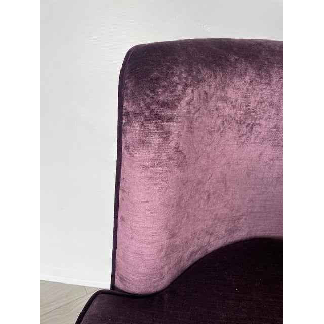 Vintage French-Style Lounge Chairs in Velvet, 1990s, Set of 2 For Sale - Image 4 of 15