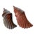 Vintage Large Carved Ironwood Conch Shell Sculpture Objects, a Pair For Sale
