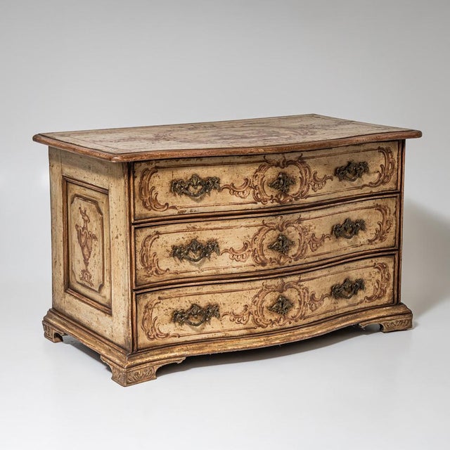 Baroque Hand-Painted Commode, 18th Century For Sale - Image 12 of 12