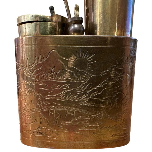 Chinese Brass Water Pipe, 20th Century For Sale - Image 4 of 9