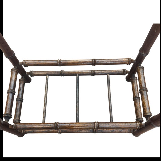 Vintage Faux Bamboo Chinoiserie Cane & Umbrella Hall Stand For Sale In Chicago - Image 6 of 8