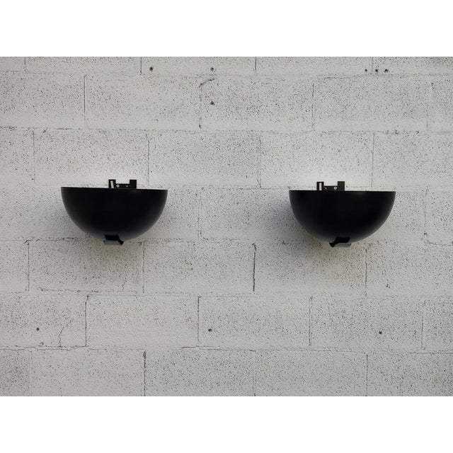 Mod. 1189 Black Appliques by Elio Martinelli for Martinelli Luce, 1970s, Set of 2 For Sale - Image 11 of 16