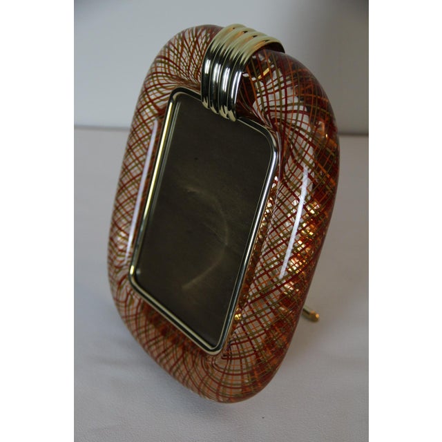 Photo Frame in Red Filigree Murano Glass by Paolo Venini, 2000 For Sale - Image 12 of 18