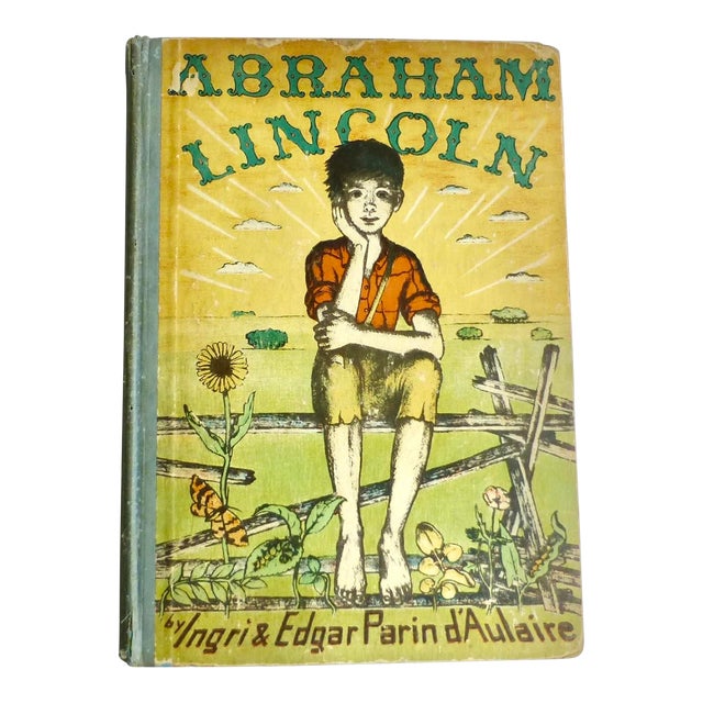 1944 Folk Art Abraham Lincoln Children's Book For Sale
