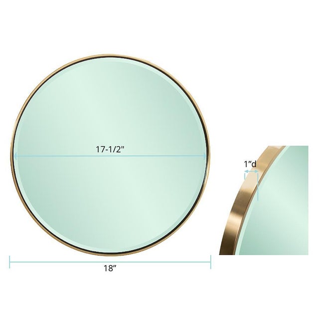 Broidy Round Mirror- Emerald Green For Sale In Chicago - Image 6 of 9