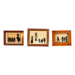 Antique Victorian Silhouettes, Set of 3 For Sale