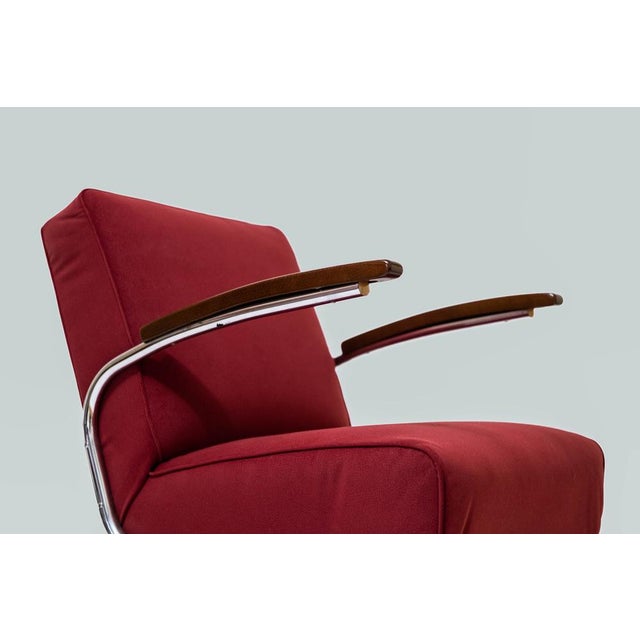 1930s Bauhaus Steel Pipe Chair by S411 by Thonet, Vienna, 1935 For Sale - Image 5 of 10