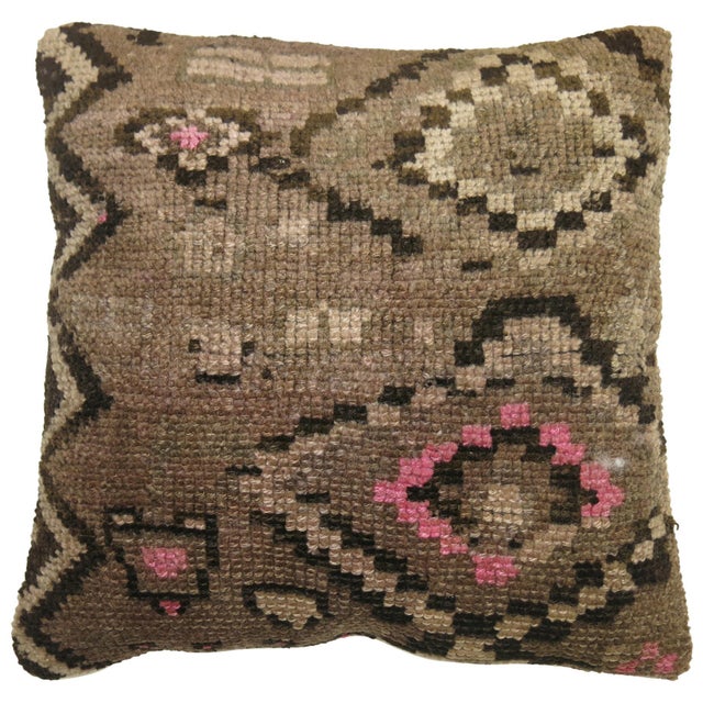 Pillow made from a vintage Turkish kars 20'' x 20''