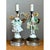 Metal Vintage Lucite Base Porcelain Figurine Lamps - a Pair For Sale - Image 7 of 12