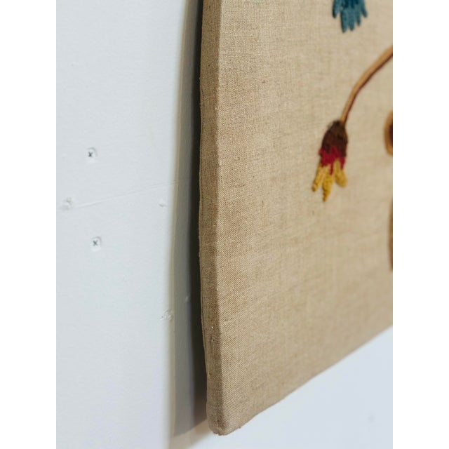 Pair of Large Crewel Work Wall Hangings For Sale In Charleston - Image 6 of 8
