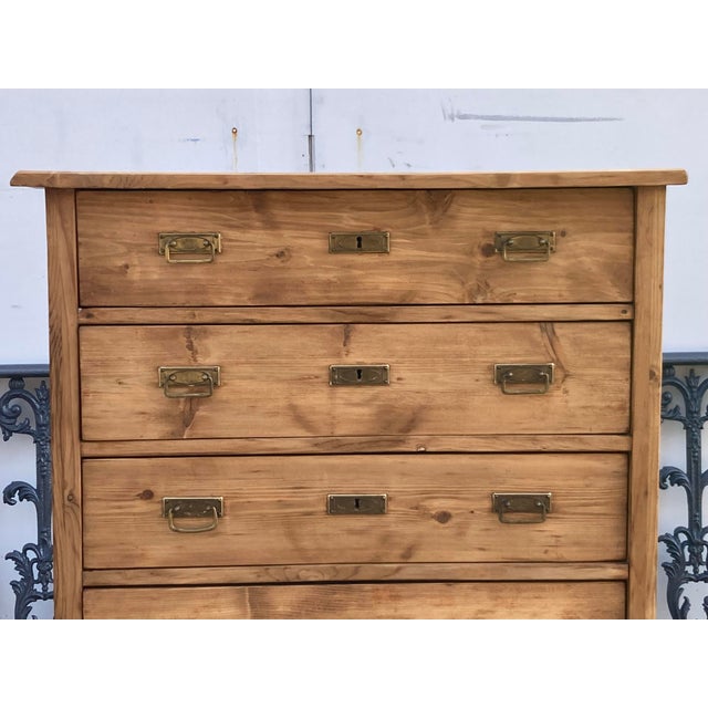 Pine Chest of Six Drawers of Equal Depth For Sale - Image 10 of 15