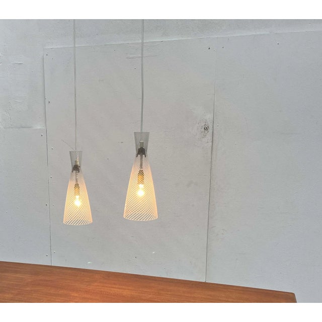 Mid-Century Modern Swirl Glass Pendant Lamps by Aloys Ferdinand Gangkofner for Peill & Putzler, 1950s, Set of 2 For Sale - Image 17 of 18