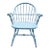 Vintage White Distressed Farmhouse Nichols & Stone Bow-Back Windsor Armchair For Sale