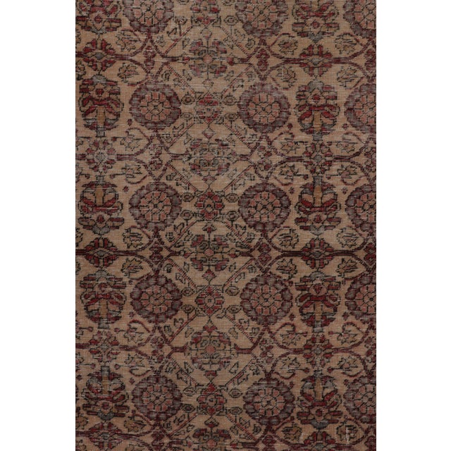 Vintage Distressed Rug With Muted Floral Medallions - Rug & Kilim For Sale - Image 10 of 11