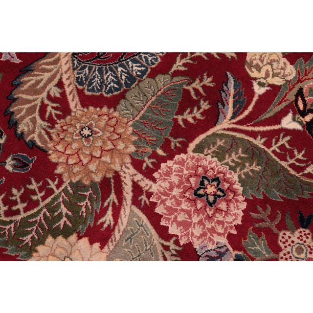 Shabby Chic Nagi Pak-Persian Red/Red Wool Rug - 9'0'' X 12'7'' For Sale - Image 4 of 9