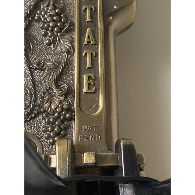 Vintage Rogar Estate Wine Bottle Opener Grape Vine Ornate Details For Sale In Baltimore - Image 6 of 10