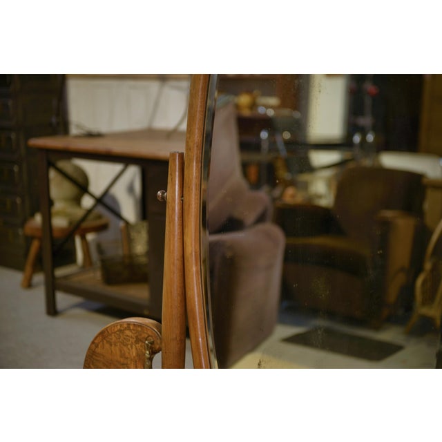 Art Deco Cheval Mirror attributed to Octave Dupont, 1930s For Sale - Image 3 of 15