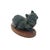 Late 20th Century Cat Sculpture Bronze on Wood Base Feline Statue Signed and Numbered Vintage Gift For Sale - Image 5 of 11