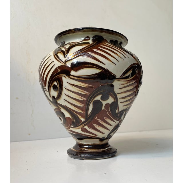 Art Deco Glazed Pottery Vase by Herman August Kähler, 1920s For Sale - Image 3 of 13