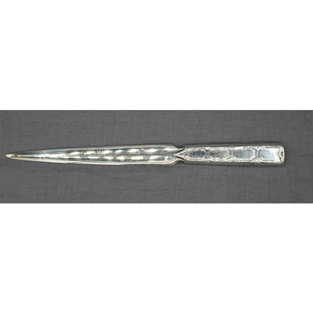 Art Deco 1947-55 Tiffany & Co. Sterling Silver Deco-Art Moderne Letter Opener For Sale - Image 3 of 9