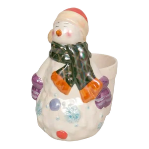 Ceramic Snowman Plant Pot Holder
