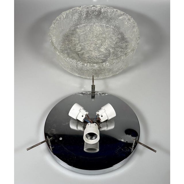 Ice Glass Flush Mount from Hillebrand Lighting, 1960s-1970s For Sale - Image 16 of 18