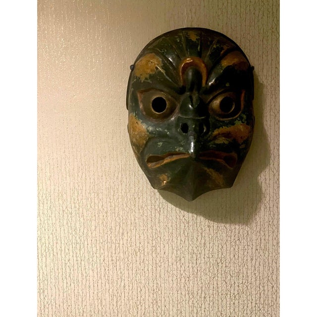Japanese Wood Bugaku Mask of Korobase Edo Period For Sale - Image 18 of 18