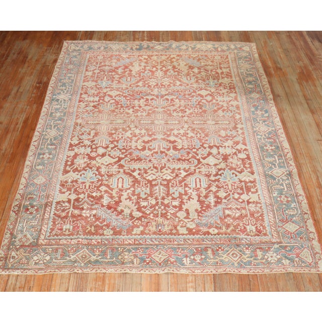 An early 20th-century Persian Heriz room-size rug Details rug no. j3038 size 7' 6" x 10' 3" (229 x 312 cm) With...