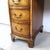 Early 20th Century Vintage Queen Anne Style Burl Walnut Writing Desk With Serpentine Front and Leather Top For Sale - Image 5 of 12