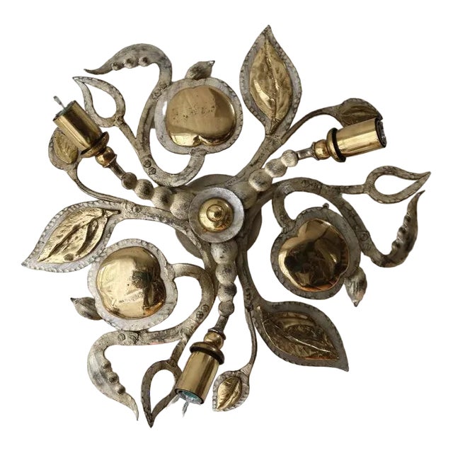 Hollywood Regency Brass Wall Lamp from Möller, 1980s For Sale