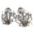 Pair Monumental Light Crystal Beaded French Chateau Sconces Mansion Attr. Dennis Leen For Sale