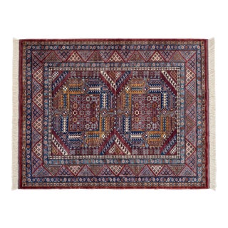 5x6 Traditional Handmade Wool Rug For Sale