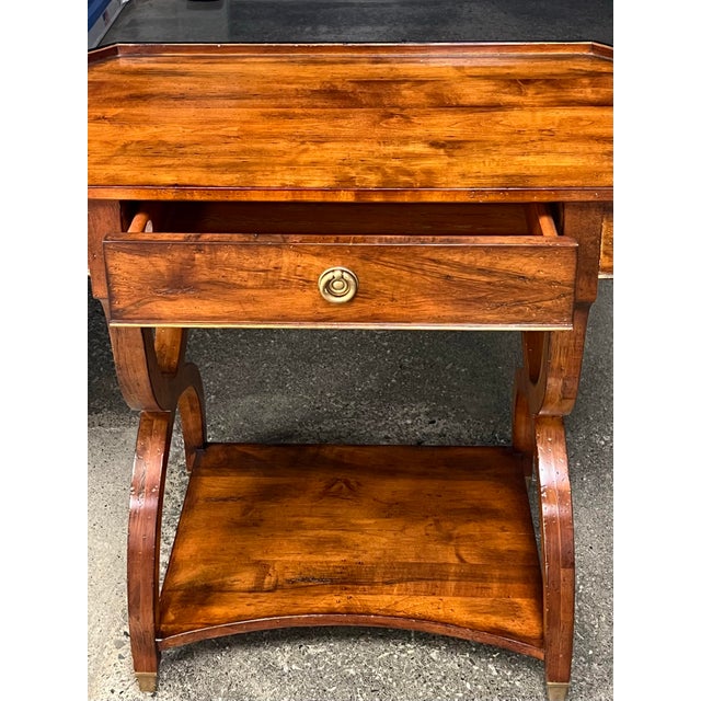 Neoclassical Maple Side Table With Drawer For Sale In New York - Image 6 of 11