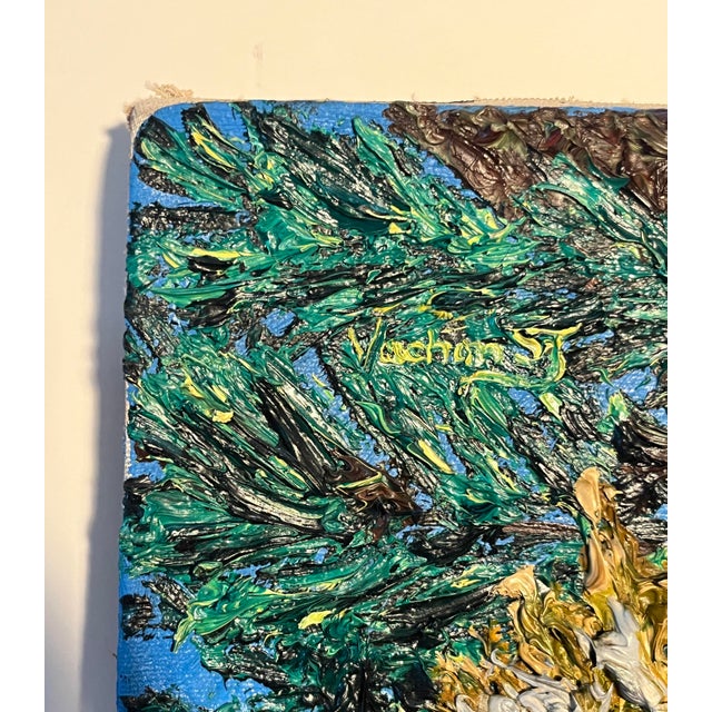 Impressionist 1962 Andrew William Vachon s.j. "The Fog Woman" Oil Canvas Impasto Painting For Sale - Image 3 of 6