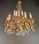 1930s Art Deco Candle Light Traditional Antik Wrought Iron Crystal Ceiling Chandelier For Sale - Image 4 of 10