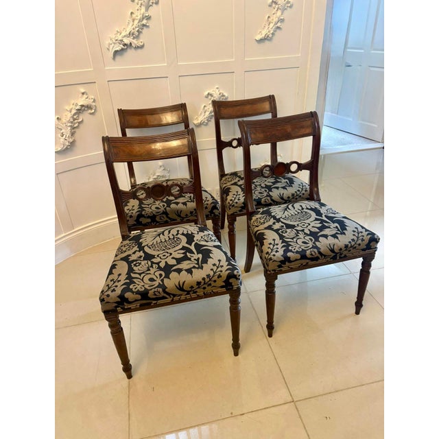 Hollywood Regency Antique Regency Mahogany Dining Chairs, 1815, Set of 4 For Sale - Image 3 of 16