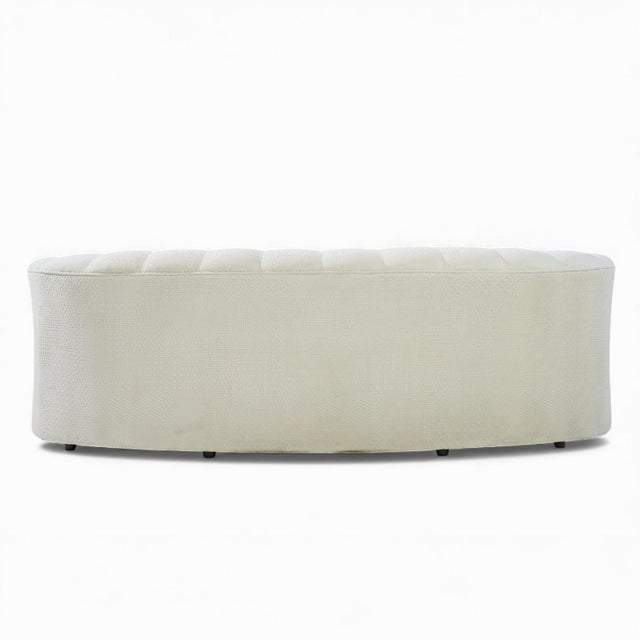 Weiman Mid Century Channeled Crescent Sofa For Sale In Chicago - Image 6 of 10