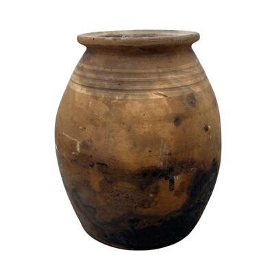 Antique Hungarian Glazed Terracotta Vessel For Sale - Image 4 of 5