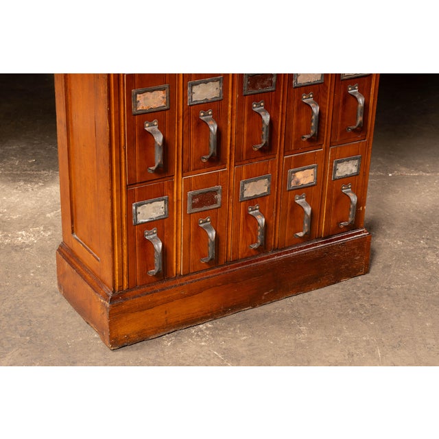 Antique Office Specialty Oak 40-Drawer Document File Cabinet, Circa 1890s–1900s For Sale In Chicago - Image 6 of 13
