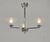 Muller Frères Muller Freres French Art Deco 3-Arm Chandelier 1930s - Volute Frosted Glass For Sale - Image 4 of 7